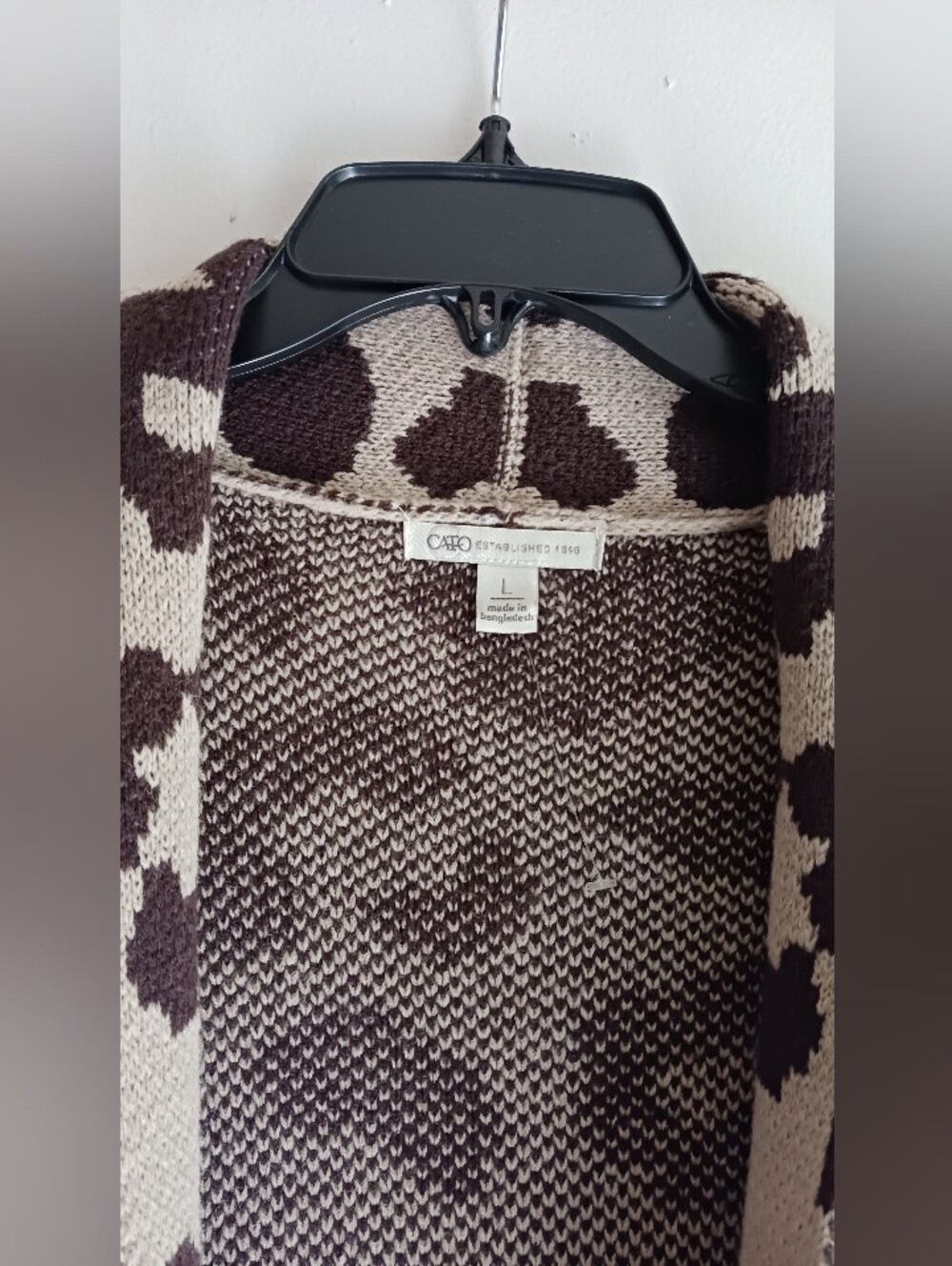 Leopard-Print Colorblock Cardigan - Picture 2 of 5